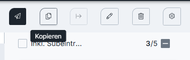 Screenshot der Möglichkeiten für eine Auswahl in BauMaster